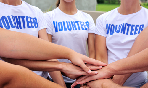 Volunteers in Volunteering tshirts
